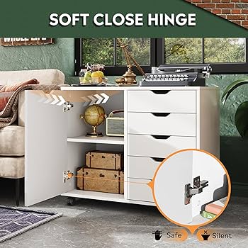 Amazon.com: DEVAISE 5-Drawer Wood Dresser Chest with Door